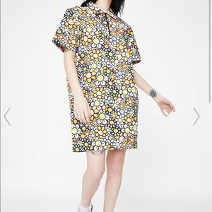 LAZY OAF In Bloom Zippy Dress Shirt RARE XL